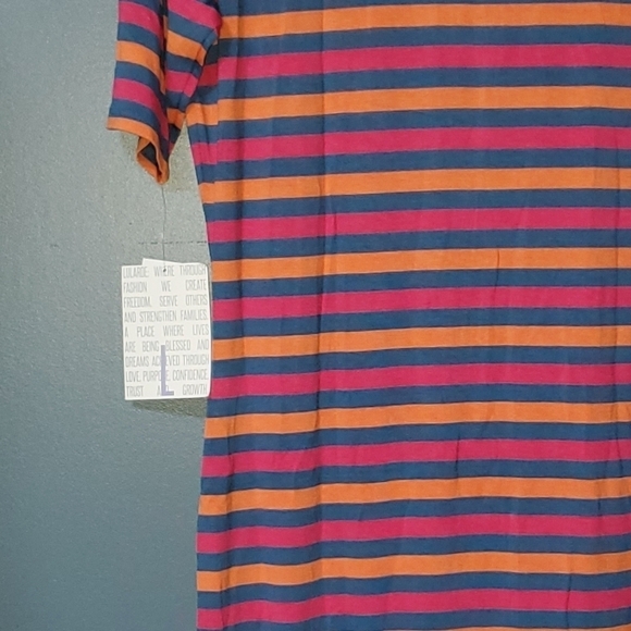 STRIPED Lularoe Julia NEW Large - Picture 5 of 5